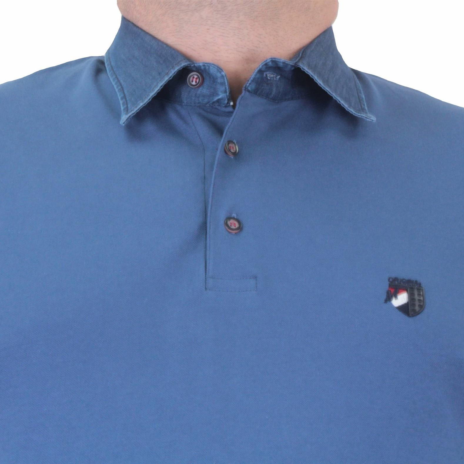 Polo majica MOCGRANDE GMV002 Indigo plava - Slika 4