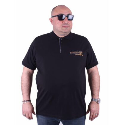 Polo majica MOCGRANDE GMV002 Crna sa vezom