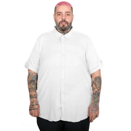 Muška pamučna košulja velikih brojeva bela 5XL-7XL