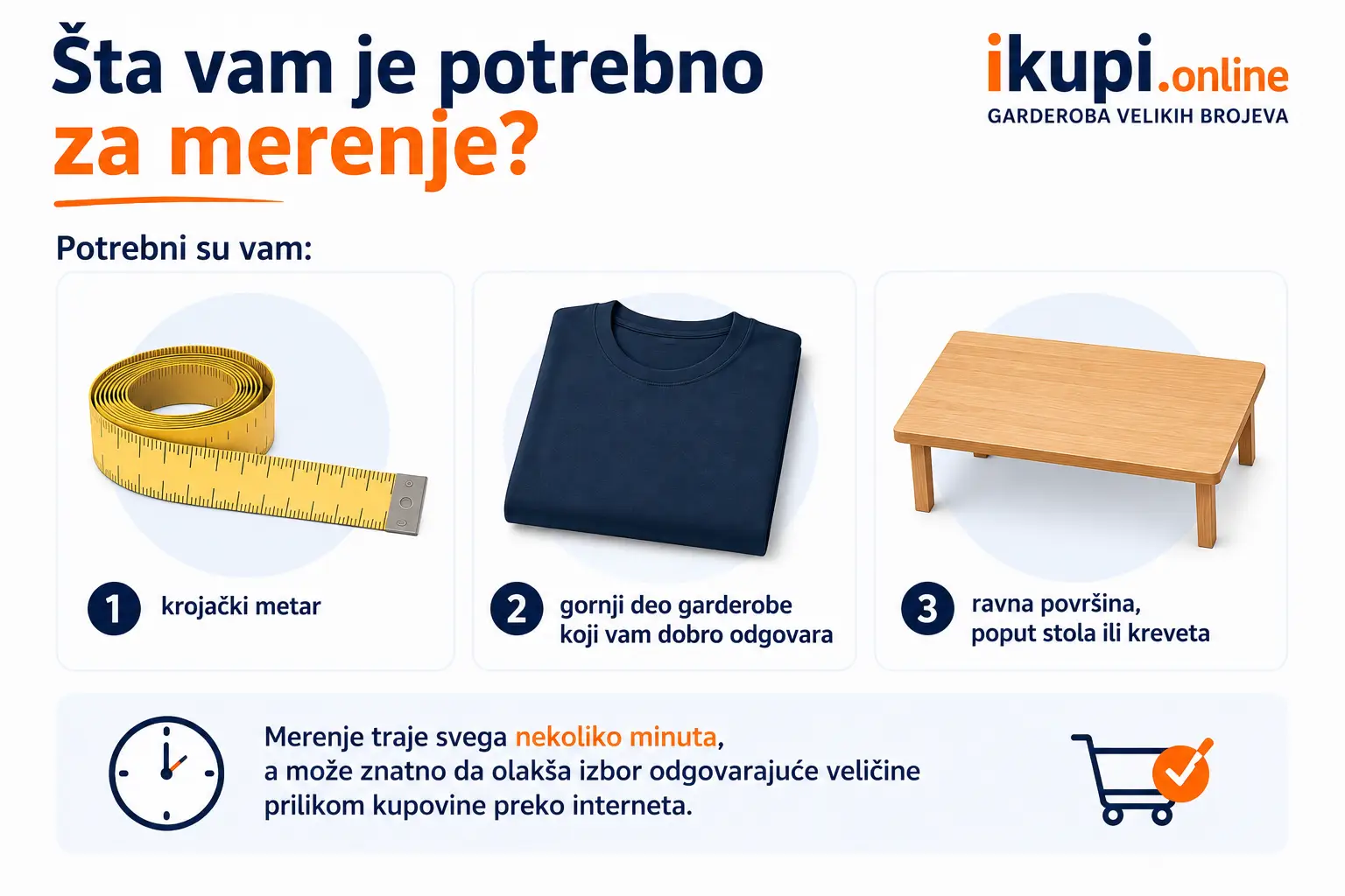 Šta je potrebno za merenje gornjeg dela garderobe pre kupovine preko interneta